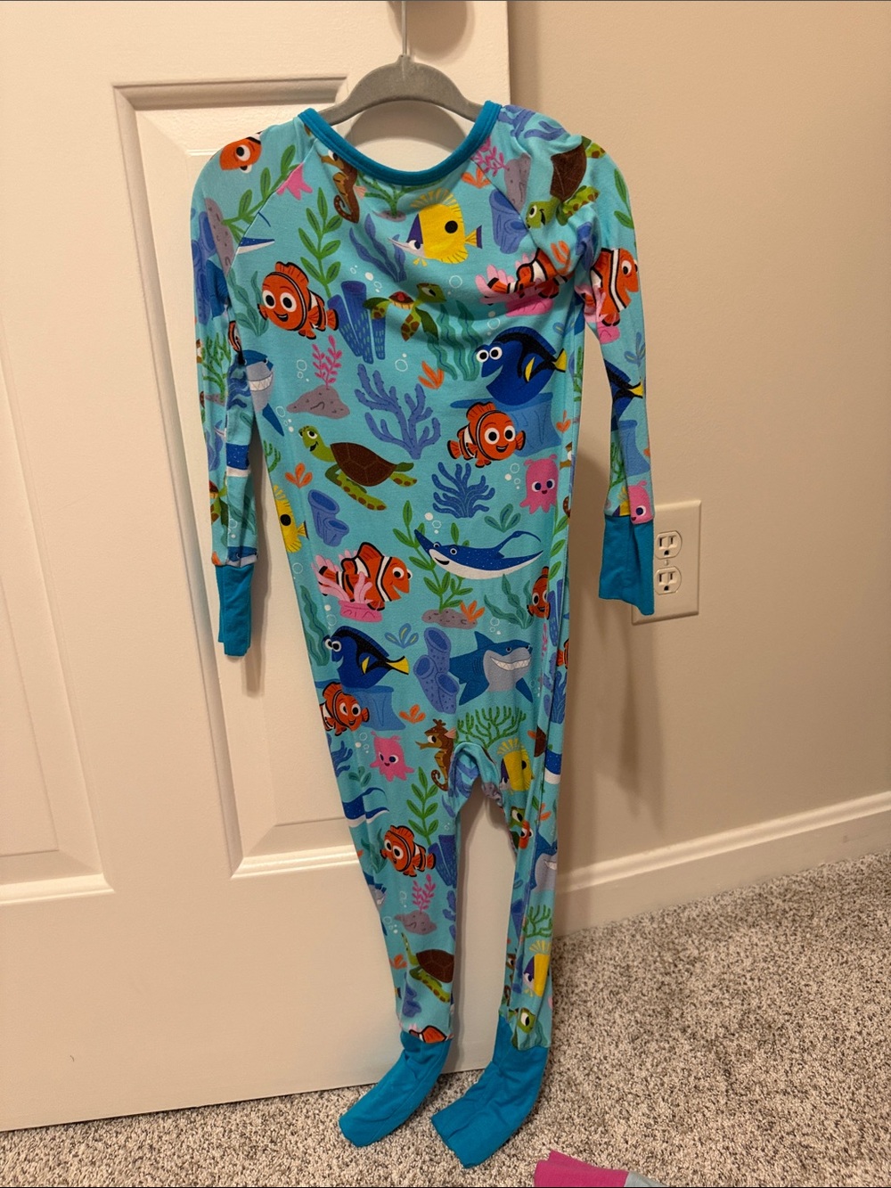Little Sleepies Blue Ocean Character Footed Pajama - Picture 2 of 2